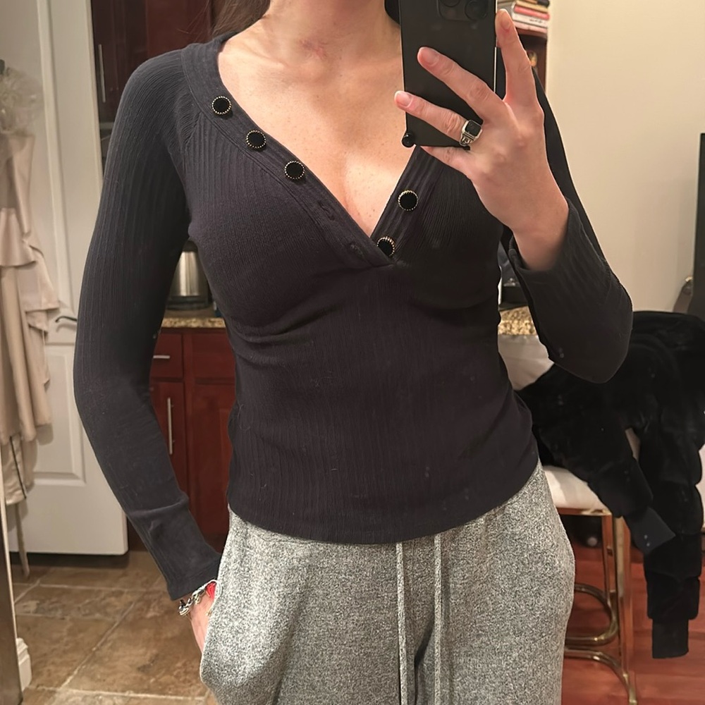 The Kooples Basic Top Size Small Fitted With Beau… - image 1